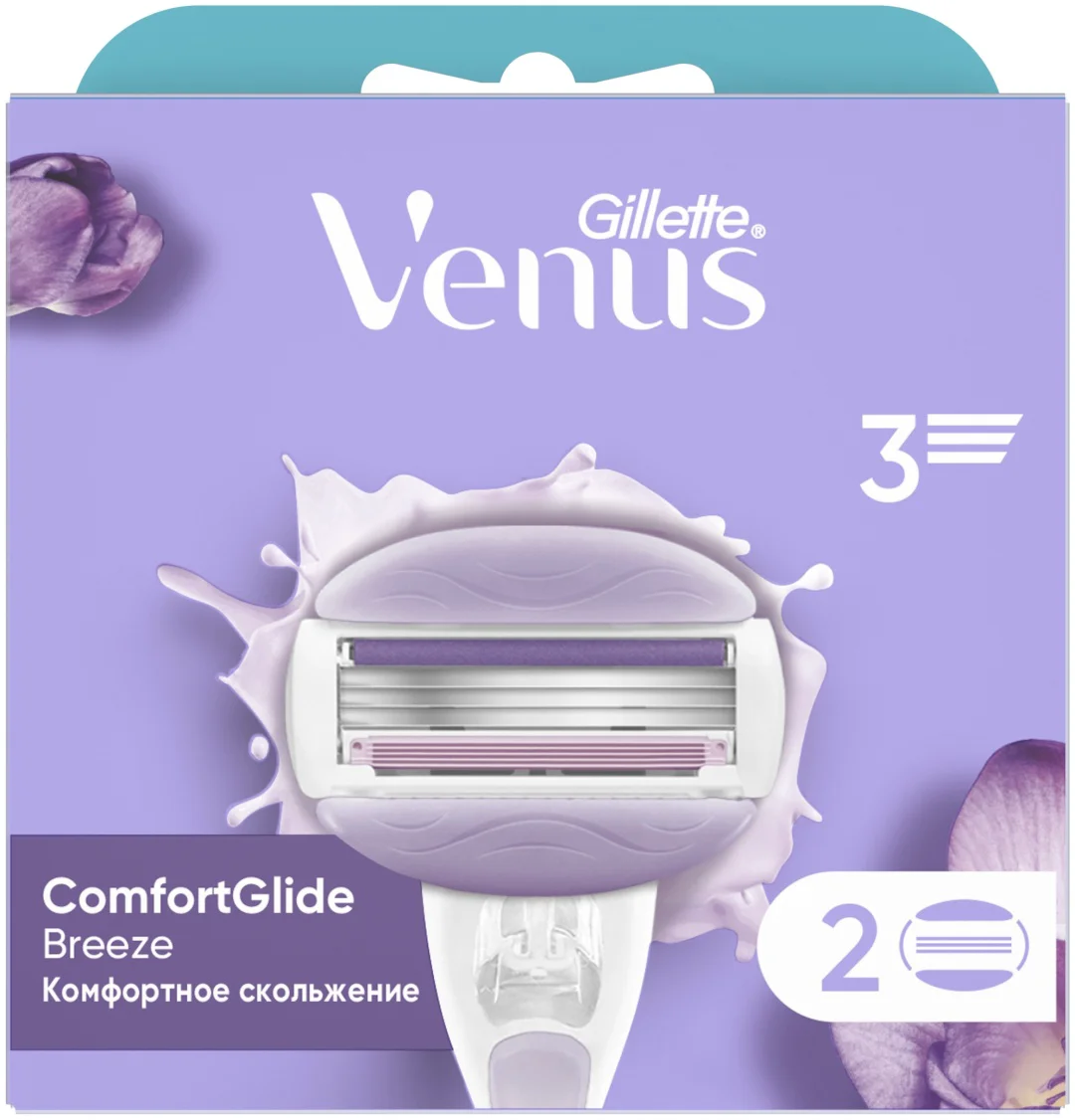 Сменные кассеты Gillette Venus Comfortglide Breeze 2 шт купить,NaN