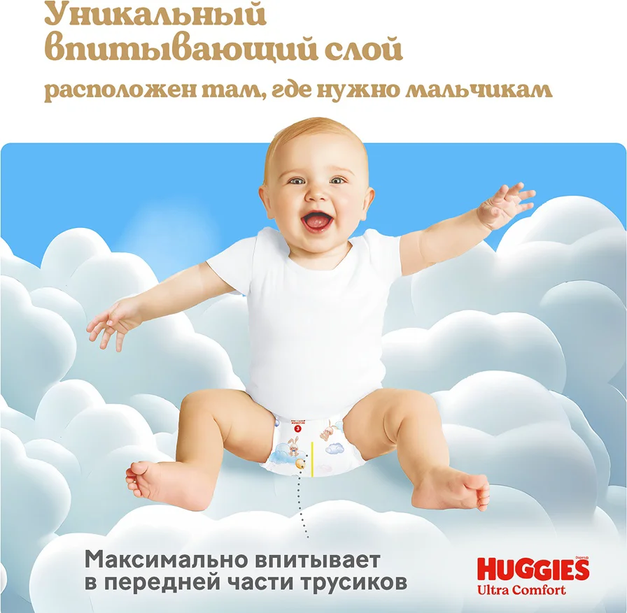 Подгузники-трусики Huggies Ultra Comfort 6 15-25кг 14шт купить,NaN