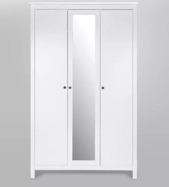 Распашной шкаф Mebels.kz Сага, 132x215.5х64.6 см, белый купить,NaN
