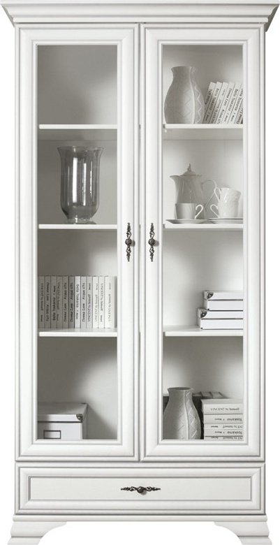 Шкаф-витрина BRW Брест Кентаки REG2W1S 99.5x44x197.5см белый купить,NaN