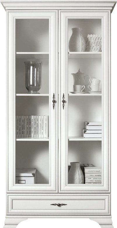 Шкаф-витрина BRW Брест Кентаки REG2W1S 99.5x44x197.5см белый купить,NaN