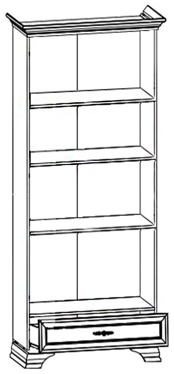 Шкаф-витрина BRW Брест Кентаки REG2W1S 99.5x44x197.5см белый купить,NaN