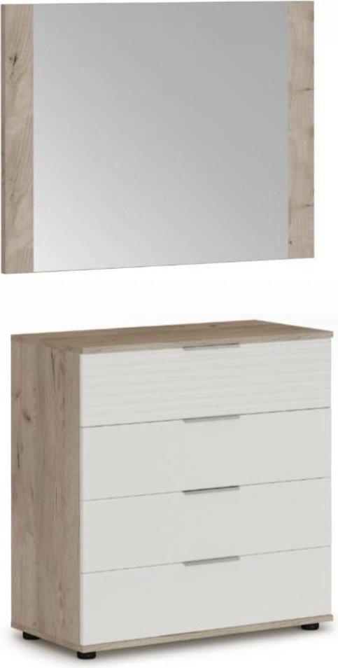 Комод IMPERIAL Джулия, 80x40x82 см, белый, серый купить,NaN