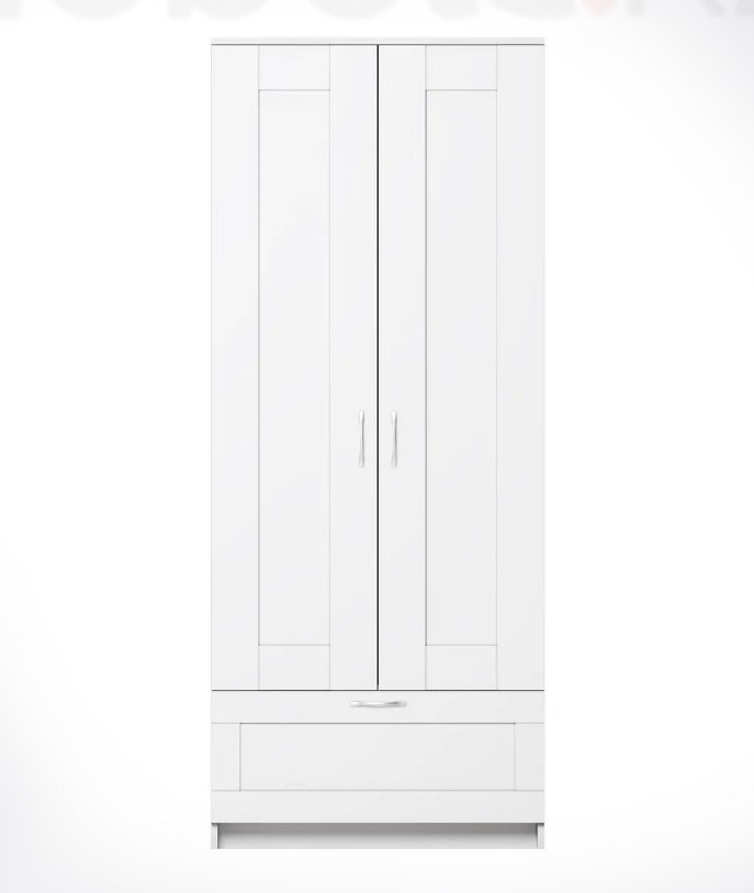 Распашной шкаф Mebels.kz Сириус, 78x220х59 см, белый купить,NaN