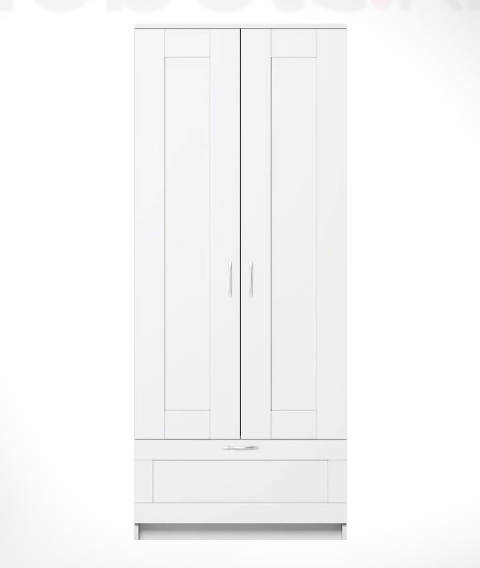 Распашной шкаф Mebels.kz Сириус, 78x220х59 см, белый купить,NaN