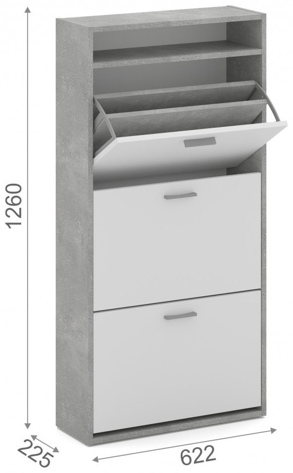 Тумба для обуви IMPERIAL 62.20x22.50x126 см, ЛДСП купить,0