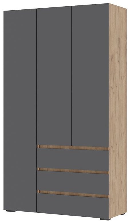 Распашной шкаф Стендмебель Хелен, 120x210х46 см, светло-коричневый, темно-серый