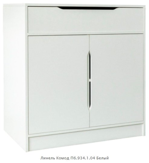 Комод Пинскдрев Линель, 87x45x92 см, белый купить,0