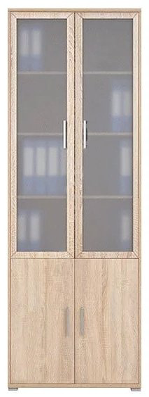 Шкаф распашной Гербор Офислайн REG 2W2D_79_220 79x221х35см коричневый купить,NaN