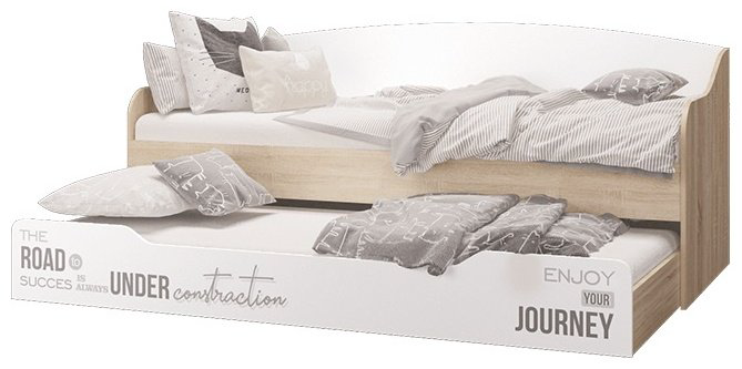 Кровать подростковая MLK Джуниор, 80x200 см, белый купить,NaN