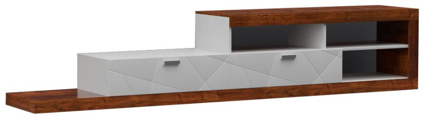 ТВ-тумба напольная Речицадрев Лайн, 260x41.7x37 см, белый, коричневый купить,NaN