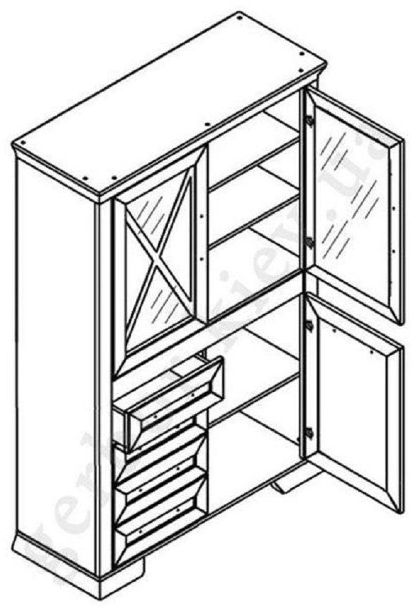 Loftwood Марсель REG2W4S1D 117x45.5x182см ясень купить,NaN