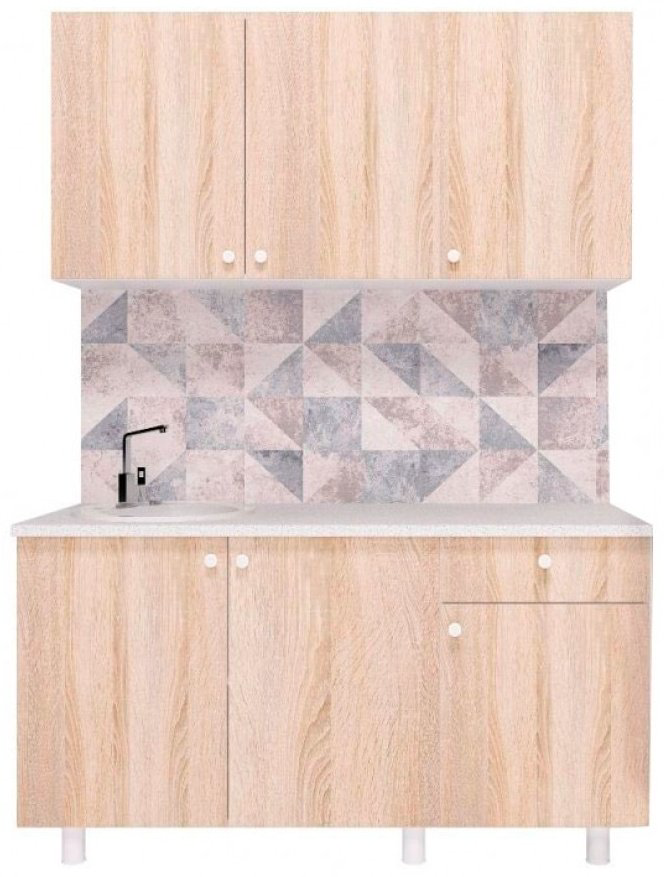 Гарнитур кухонный Горизонт Point 150x200х30см белый купить,NaN