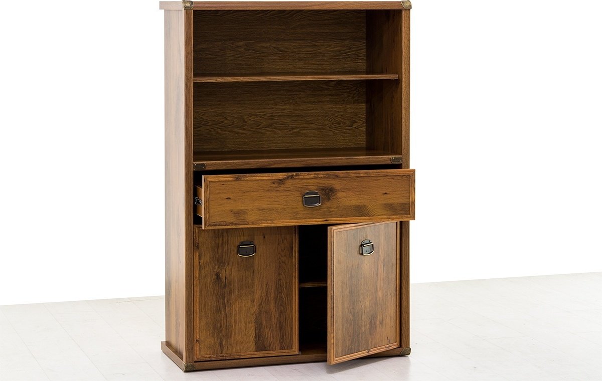 Распашной шкаф ANREX Магеллан 2D1S, 86.6x135х40.3 см, коричневый - ForteMarket Распашной шкаф ANREX Магеллан 2D1S, 86.6x135х40.3 см, коричневый купить,0