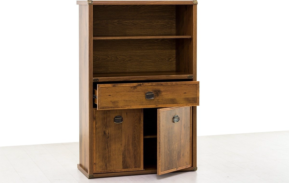 Шкаф ANREX Магеллан 2D1S 86.6x135х40.3см коричневый купить,NaN