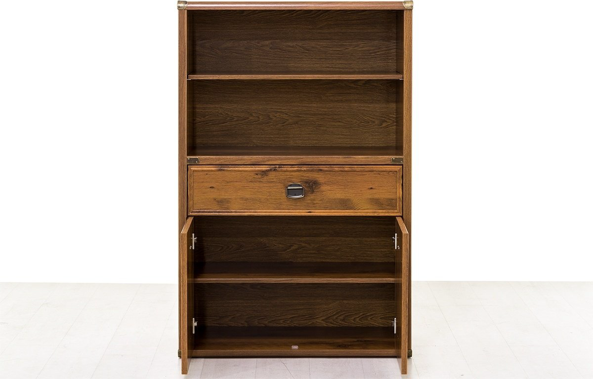 Шкаф ANREX Магеллан 2D1S 86.6x135х40.3см коричневый купить,NaN