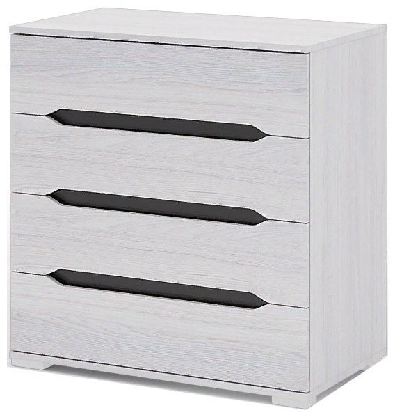 Комод Стендмебель Валенсия КМ 011, 80x45x83 см, белый, серый