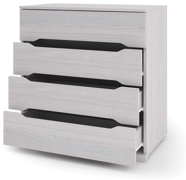Комод Стендмебель Валенсия КМ 011, 80x45x83 см, белый, серый купить,0