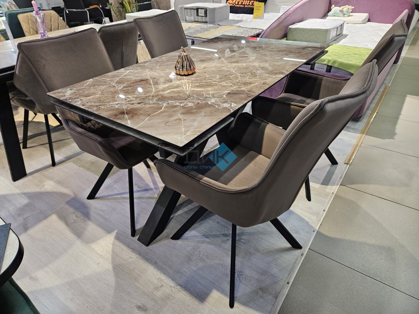 Стул ДИК DikLine 289, 93x56x61 см, коричневый, бежевый 1 шт. купить,0