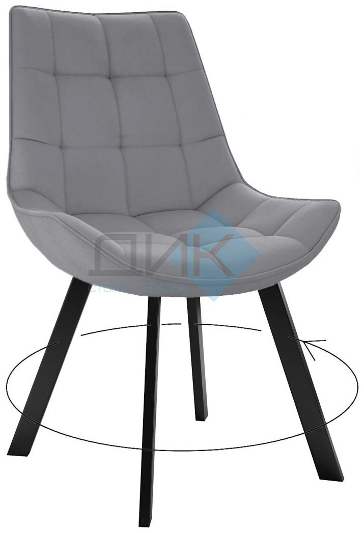 Стул ДИК DikLine 263, 87x56.5x59 см, серый, черный 1 шт. купить,NaN
