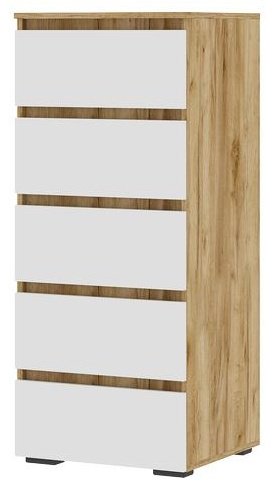 Комод Стендмебель MGC11617, 50.20x46x118.8 см, белый, золотой