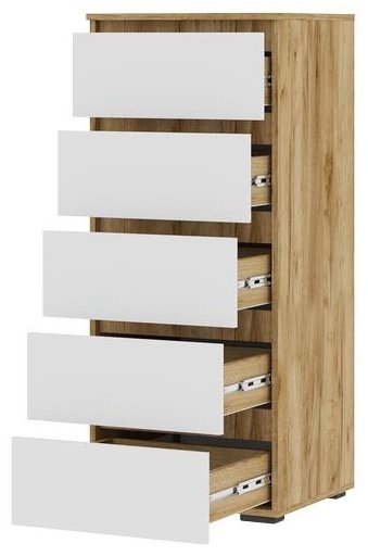 Комод Стендмебель MGC11617, 50.20x46x118.8 см, белый, золотой купить,0
