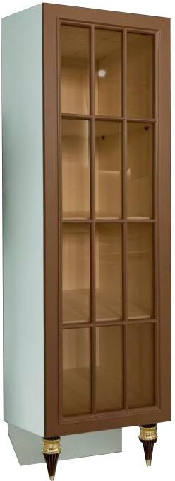 Шкаф-витрина Grand.M Монреаль 190х55х44см бежевый купить,NaN