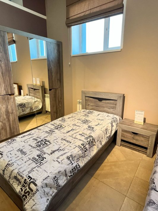 Кровать Бобруйск-Мебель Ирвинг 200x90х96см серая купить,NaN