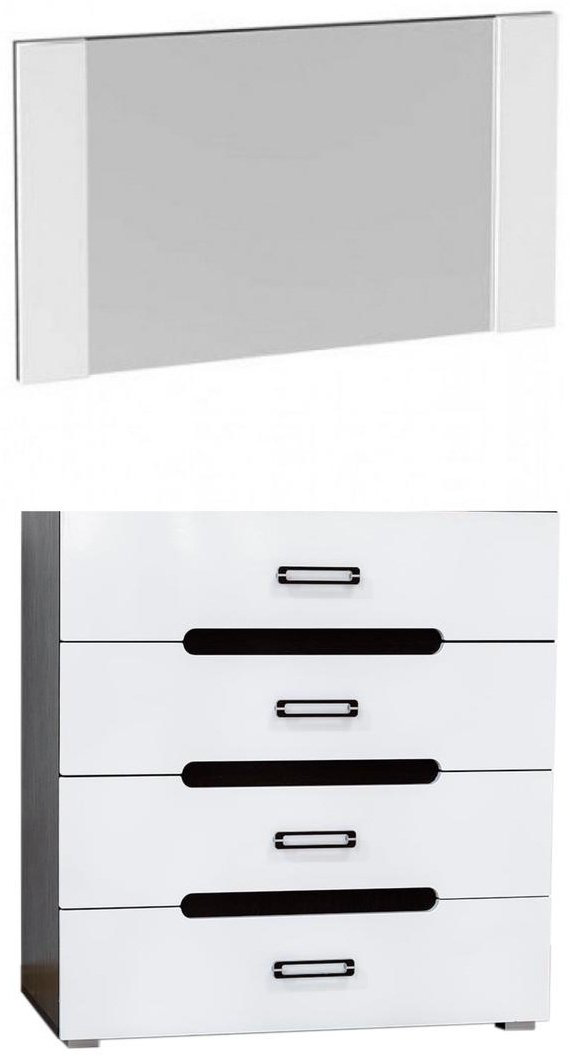 Комод Горизонт Вегас, 85x44.60x91 см, белый, коричневый купить,NaN