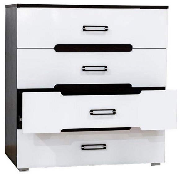 Комод Горизонт Вегас, 85x44.60x91 см, белый, коричневый купить,NaN