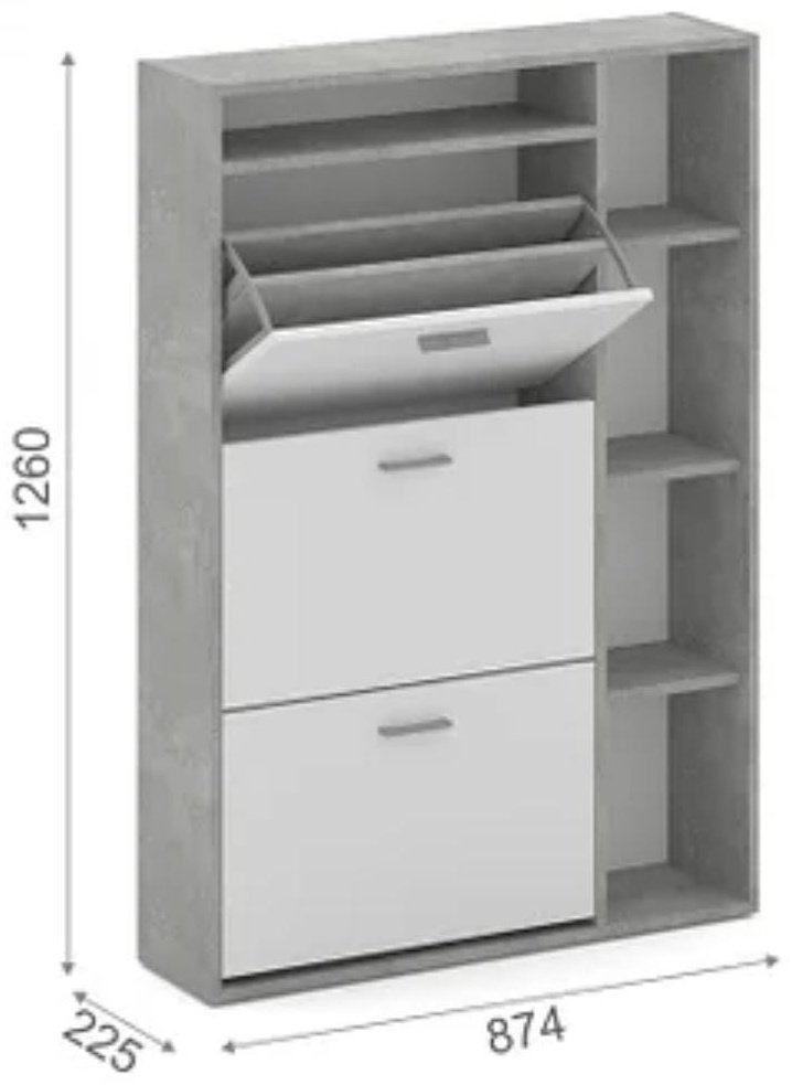 Тумба для обуви IMPERIAL 87.40x22x126 см, ЛДСП купить,0