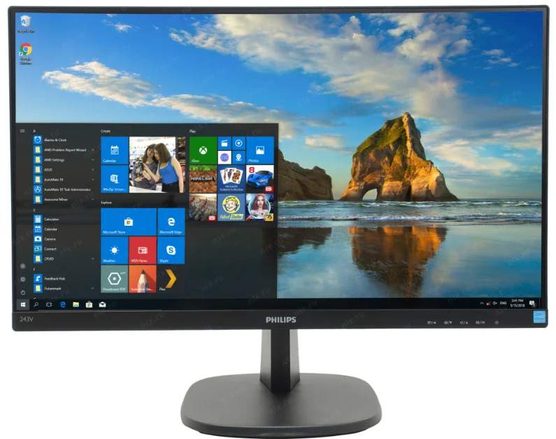 Монитор Philips 243V7QJABF/01/00 23.8" черный