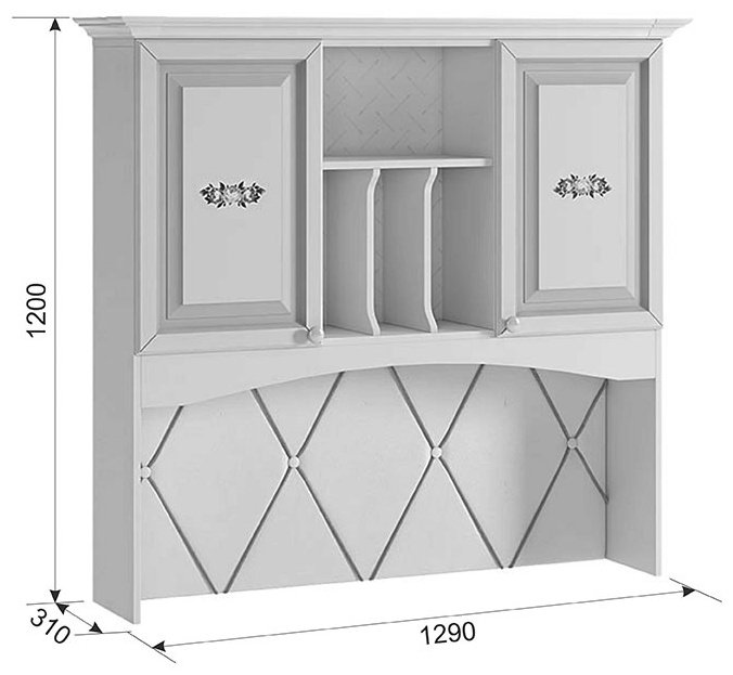 Стол компьютерный с надстройкой АПОРТ Алиса, 120х59x75 см, белый, розовый купить,0