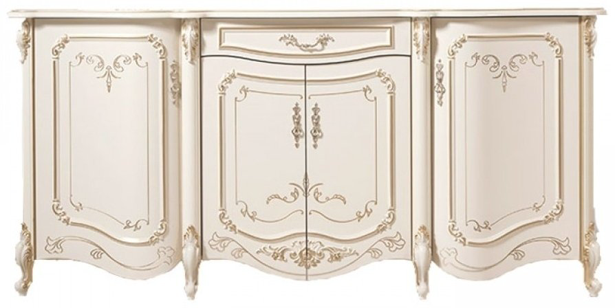 Комод СлонимМебель Элиза, 204x50.50x97 см, белый - ForteMarket Комод СлонимМебель Элиза, 204x50.50x97 см, белый купить,NaN
