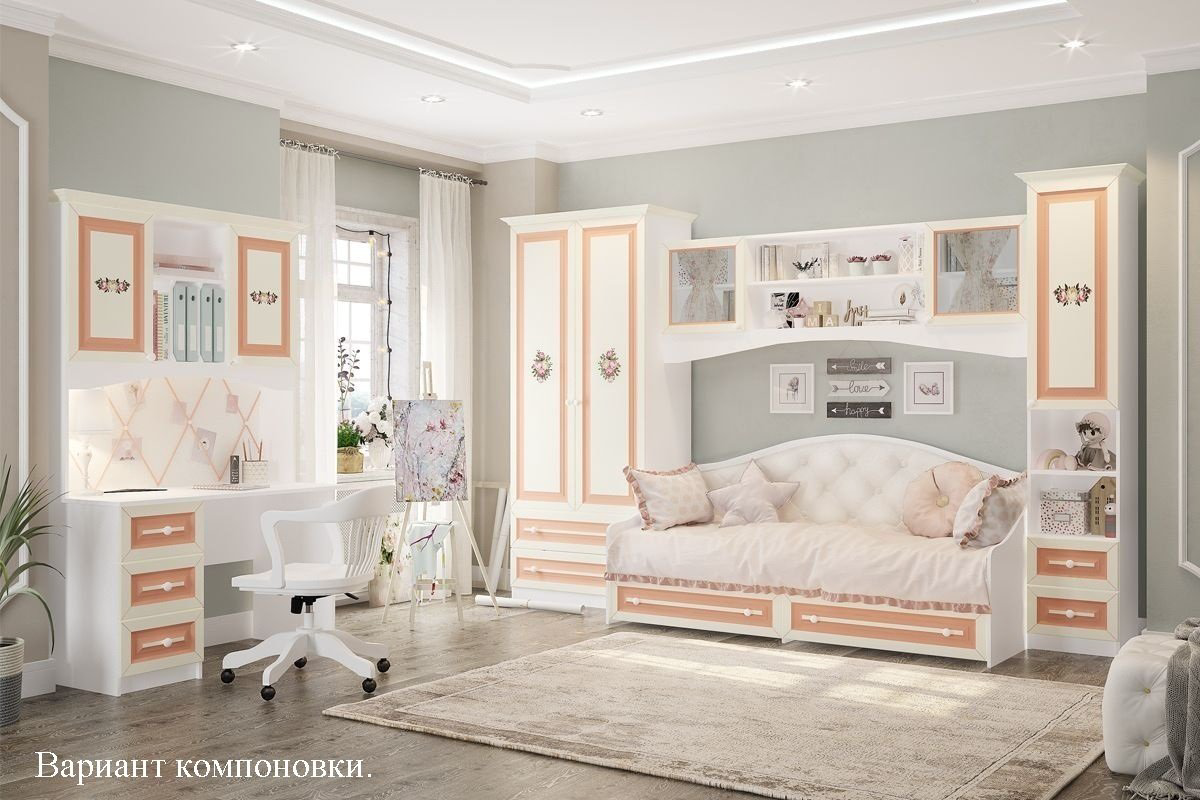 Стол компьютерный с надстройкой АПОРТ Алиса, 120х59x75 см, белый, розовый купить,NaN
