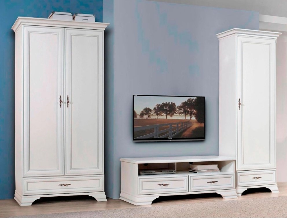 Стенка Гербор Кентаки SZF2D1S RTV2S REG1D1S белый купить,NaN