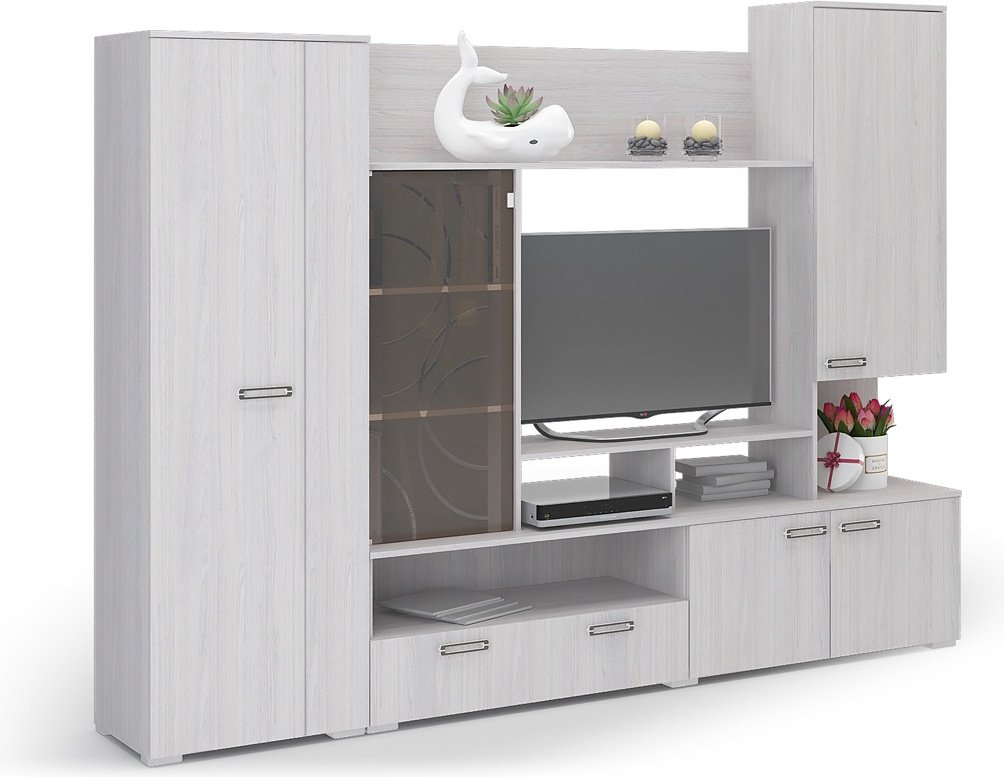 Стенка Стендмебель Сиена 260х194.2х41.4 см, белый купить,0