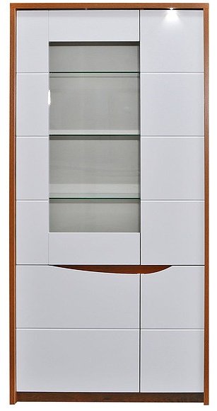 Шкаф-витрина Пинскдрев П 510.05 42.1x90x190см белый купить,NaN