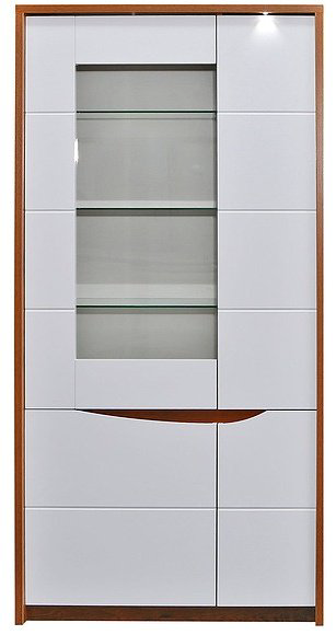 Шкаф-витрина Пинскдрев П 510.05 42.1x90x190см белый купить,NaN