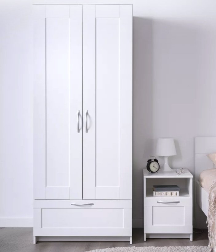 Распашной шкаф Mebels.kz Сириус, 78.2x190х50.2 см, белый купить,NaN