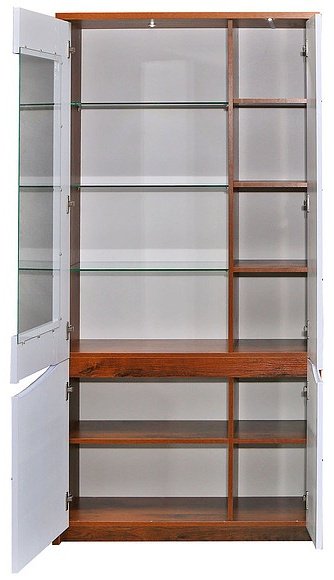 Шкаф-витрина Пинскдрев П 510.05 42.1x90x190см белый купить,NaN