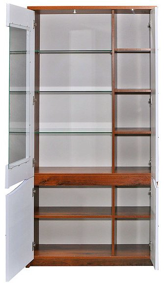 Шкаф-витрина Пинскдрев П 510.05 42.1x90x190см белый купить,NaN
