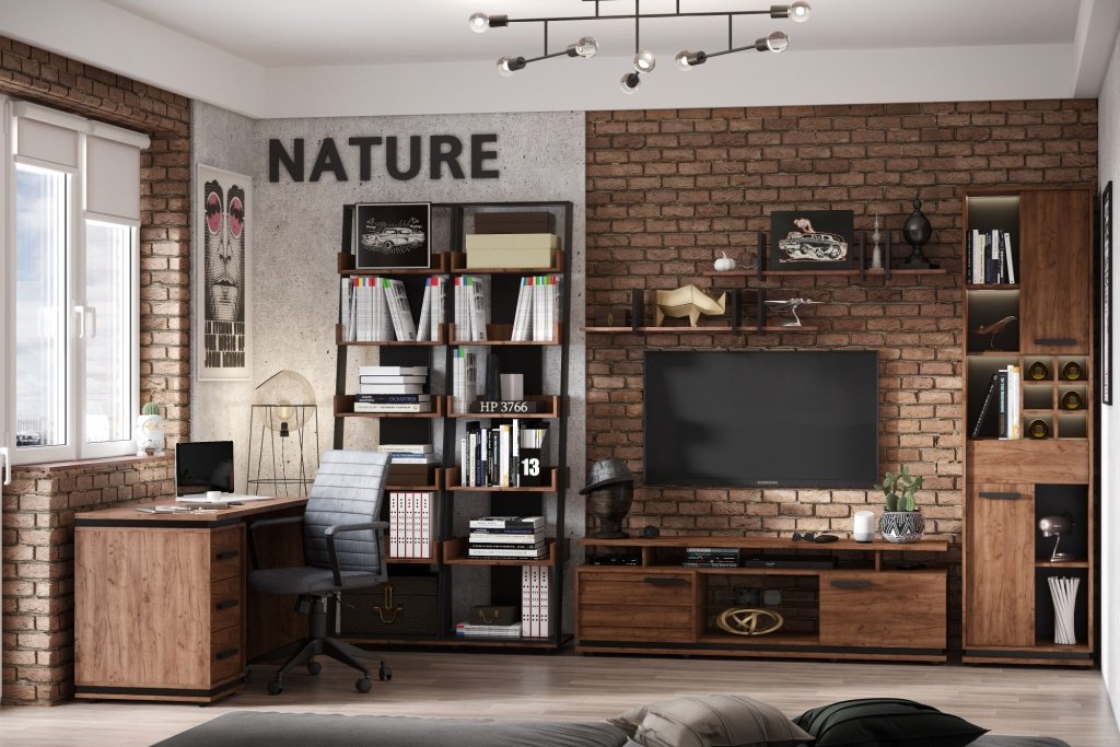 Шкаф-пенал Глазов Nature 2 (гостиная) Шкаф МЦН , 56x212х40 см, темно-коричневый - ForteMarket Шкаф-пенал Глазов Nature 2 (гостиная) Шкаф МЦН , 56x212х40 см, темно-коричневый купить,0