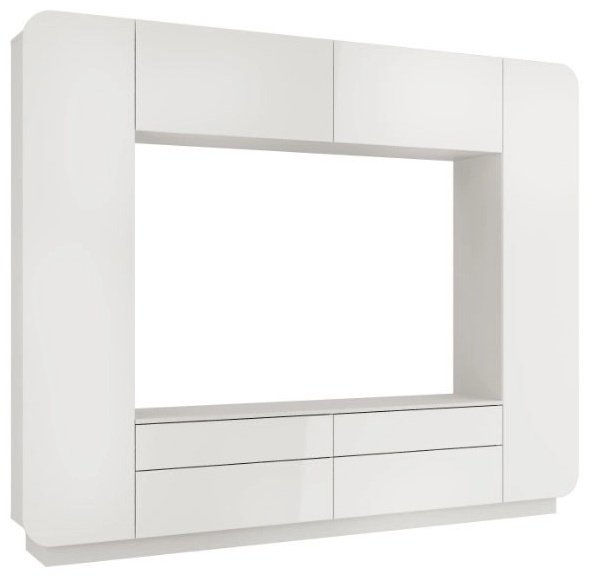Стенка Олмеко Лаванда 2 240х194.4х38.2см белый купить,NaN