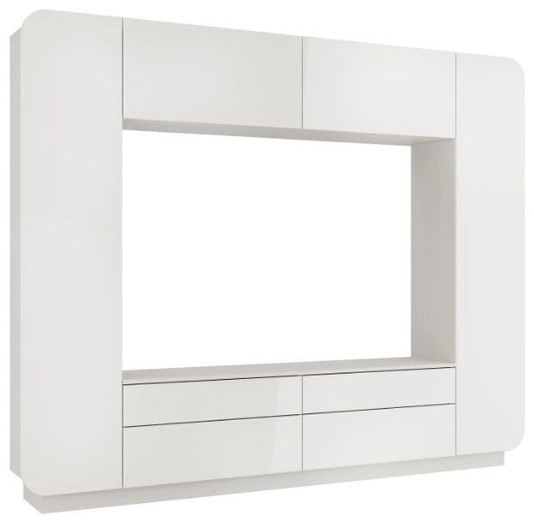 Стенка Олмеко Лаванда 2 240х194.4х38.2см белый купить,NaN