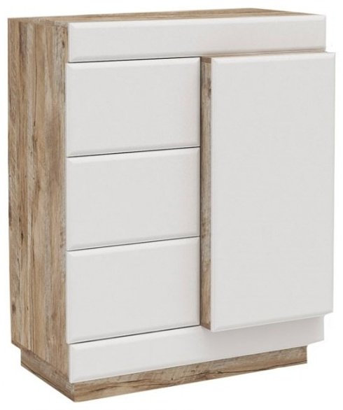 Комод КМК Роксет, 82.50x52x104 см, белый, бежевый