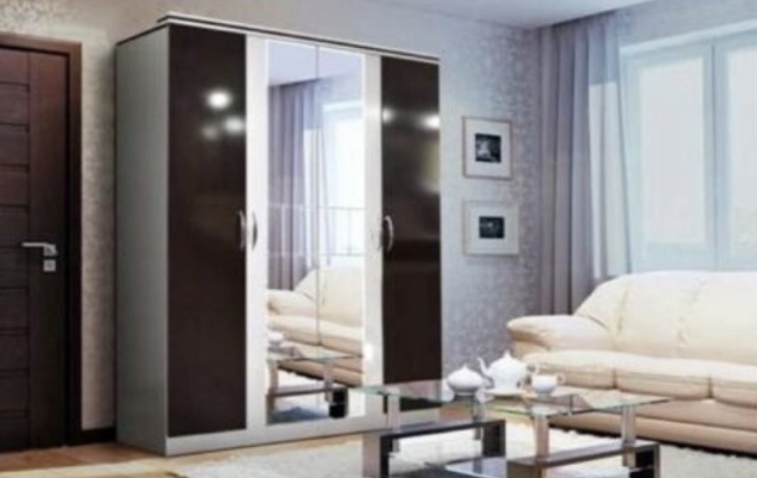 Шкаф распашной Lider Classic Кардинал 160x206х52см бело-черный купить,NaN