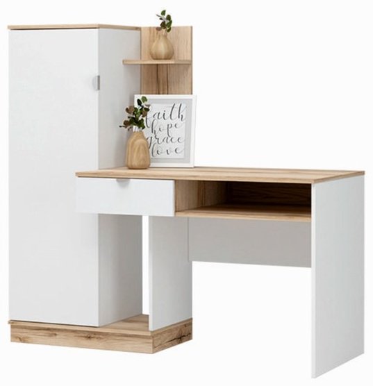 Стол компьютерный Юкки, 150х60x130 см, белый купить,NaN
