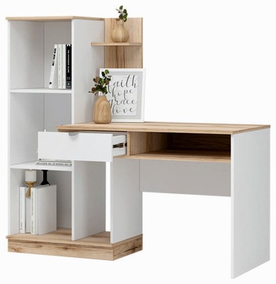 Стол компьютерный Юкки, 150х60x130 см, белый купить,NaN