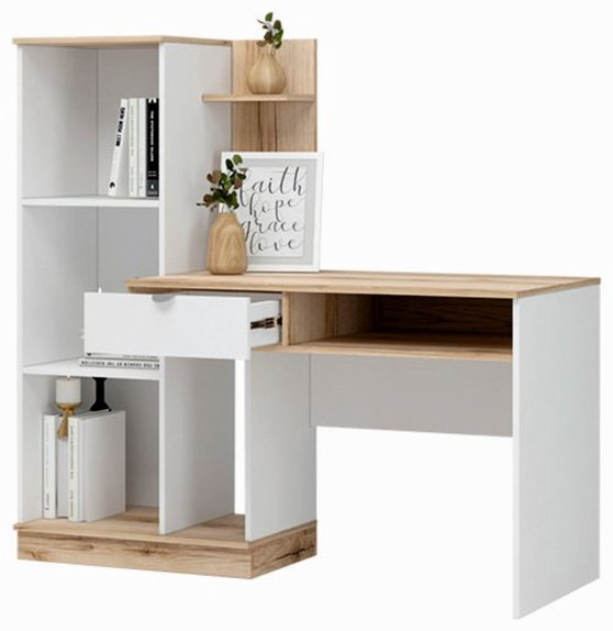Стол компьютерный Юкки, 150х60x130 см, белый купить,NaN
